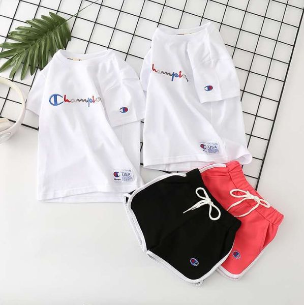 babys t shirts boy suit girl luxury child clothes kid designer pants set children's tees short boy girl two piece printe 2019, White 
babys t shirts boy suit girl luxury child clothes kid designer pants set children's tees short boy girl two piece printe 2019, White