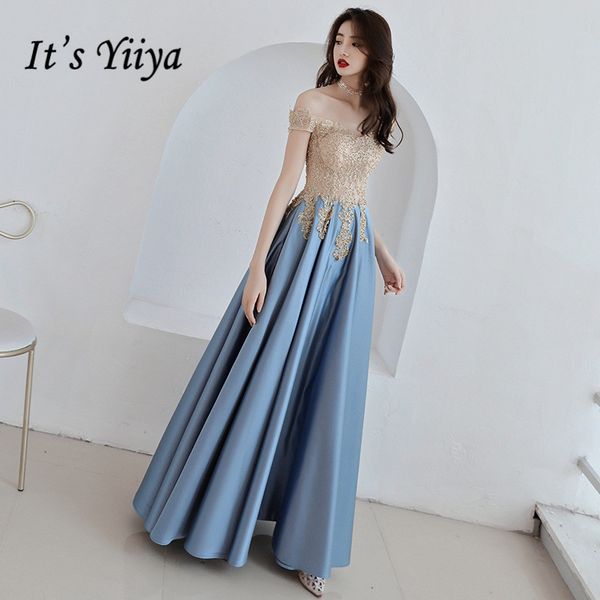 it's yiiya evening dress gold lace embroidery sky blue fashion party gowns boat neck floor length long formal dresses e052, White;black
it's yiiya evening dress gold lace embroidery sky blue fashion party gowns boat neck floor length long formal dresses e052, White;black