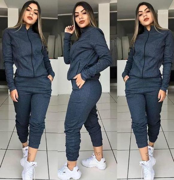 fly long sleeve long pants women clothing women designer solid color tracksuits casual stand collar zipper, Gray
fly long sleeve long pants women clothing women designer solid color tracksuits casual stand collar zipper, Gray
