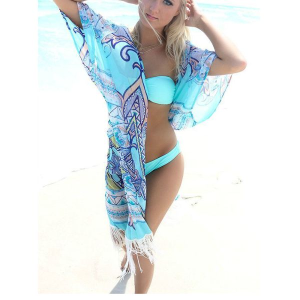 women beachwear tassels bikini cover up kaftan dress ladies pareo beach cape sun bath beachwear dress, Blue;gray
women beachwear tassels bikini cover up kaftan dress ladies pareo beach cape sun bath beachwear dress, Blue;gray