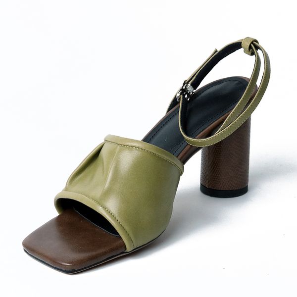 summer fashion women sandals new cozy high heels sandalias mujer 2020 round heels open toe zapatos de mujer, Black 
summer fashion women sandals new cozy high heels sandalias mujer 2020 round heels open toe zapatos de mujer, Black