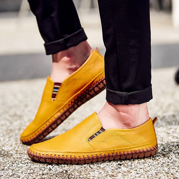 genuine leather shoes men big size 38-50 mens casual shoes large loafers moccasins slip on men's flats male driving yellow, Black
genuine leather shoes men big size 38-50 mens casual shoes large loafers moccasins slip on men's flats male driving yellow, Black
