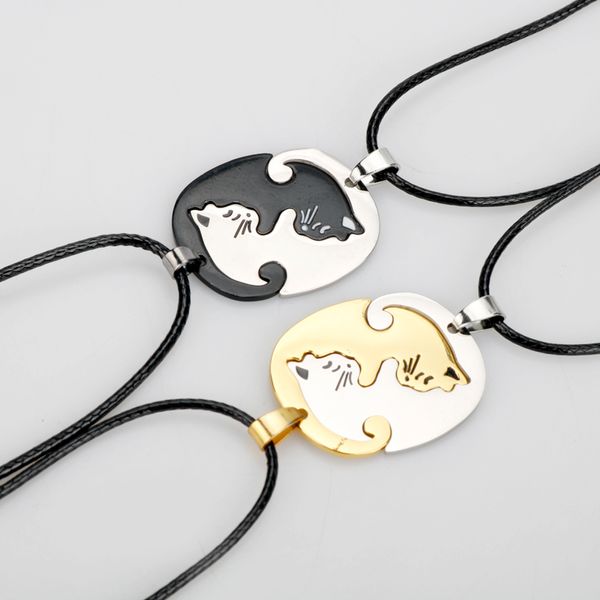fashion cute couples jewelry animal necklaces black white couple necklace titanium steel cat pendants necklace-30, Silver
fashion cute couples jewelry animal necklaces black white couple necklace titanium steel cat pendants necklace-30, Silver