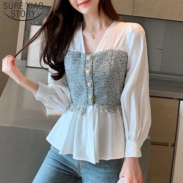 solid white long sleeve shirt fashion office lady korean style women spliced chiffon blouse v-neck feminina shirt 8110 50
solid white long sleeve shirt fashion office lady korean style women spliced chiffon blouse v-neck feminina shirt 8110 50