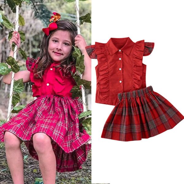 baby girls summer outfits ruff short sleeve turndown neck t-shirt blouse + plaid tutu skirts clothes set for 1-6y kids, White
baby girls summer outfits ruff short sleeve turndown neck t-shirt blouse + plaid tutu skirts clothes set for 1-6y kids, White