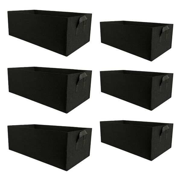 6x rectangle felt fabric grow bags planting 
6x rectangle felt fabric grow bags planting