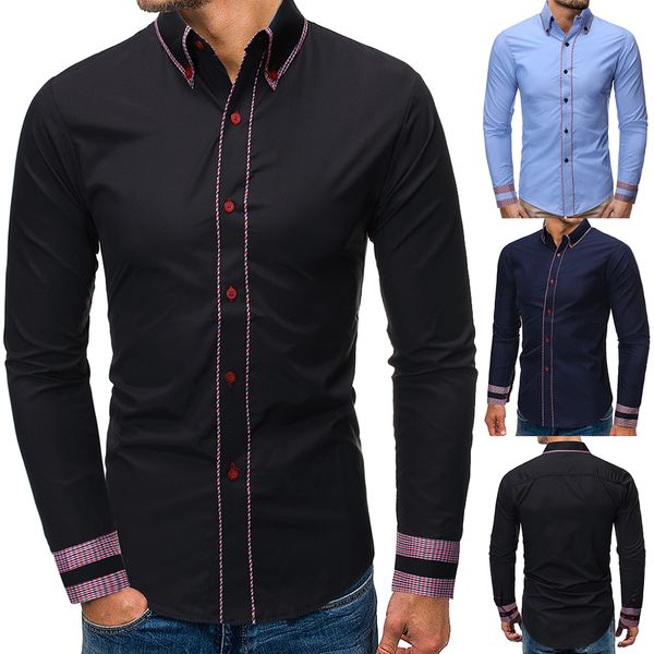 new men's fashion simple business long sleeve leisure shirt long sleeve british style men's shirt, White;black
new men's fashion simple business long sleeve leisure shirt long sleeve british style men's shirt, White;black