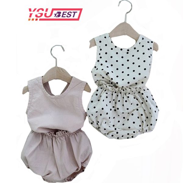2020 new summer baby clothes polka dot baby twins suit boys clothes vest and bloomer cotton toddler girls suit outfit, White 
2020 new summer baby clothes polka dot baby twins suit boys clothes vest and bloomer cotton toddler girls suit outfit, White