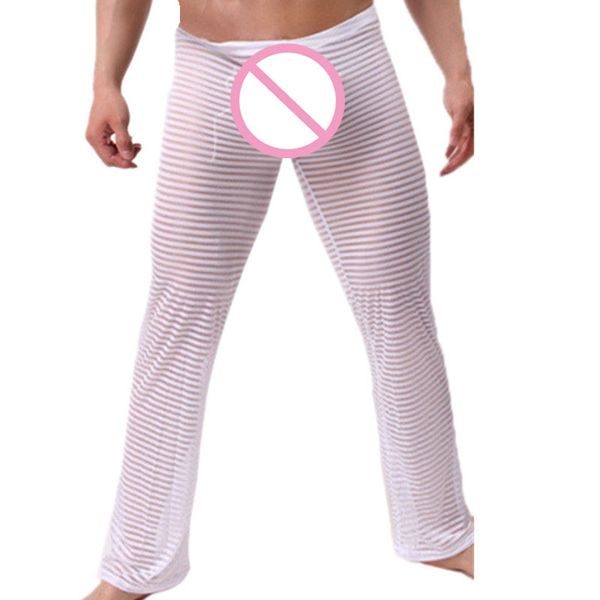 fashion men's transparent striped pants men pajama pants man see through full length pants trousers nightwear sleep bottoms, Black;brown
fashion men's transparent striped pants men pajama pants man see through full length pants trousers nightwear sleep bottoms, Black;brown