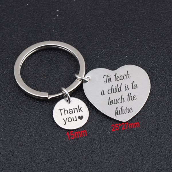 for teacher's day gift appreciate keychain to teach a child is to touch the future teacher exclusive jewelry charm tag, Silver
for teacher's day gift appreciate keychain to teach a child is to touch the future teacher exclusive jewelry charm tag, Silver