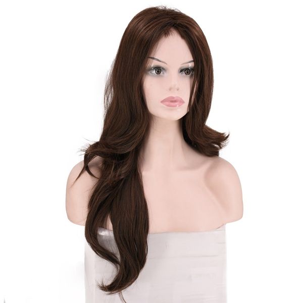 wavy wig brazilian wig synthetic hair glueless swiss body wave wigs natural hairline for women, Black
wavy wig brazilian wig synthetic hair glueless swiss body wave wigs natural hairline for women, Black