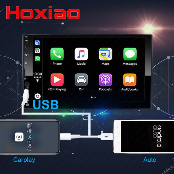 

carplay 2 din car radio multimedia player touch screen android auto audio stereo mp5 bluetooth usb tf fm camera 2din