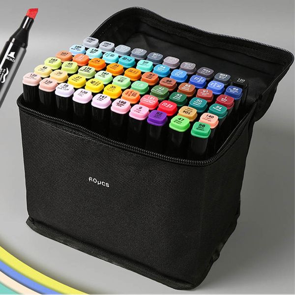 marker pen set 24/30/60/80 color anime student special hand-painted design double head alcohol oil mark art supplies
marker pen set 24/30/60/80 color anime student special hand-painted design double head alcohol oil mark art supplies