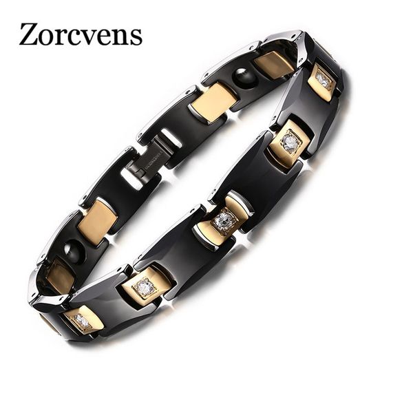 zorcvens black ceramic health bracelet bangle for women men bio energy hematite stone bracelet with cz women men jewelry, Golden;silver
zorcvens black ceramic health bracelet bangle for women men bio energy hematite stone bracelet with cz women men jewelry, Golden;silver