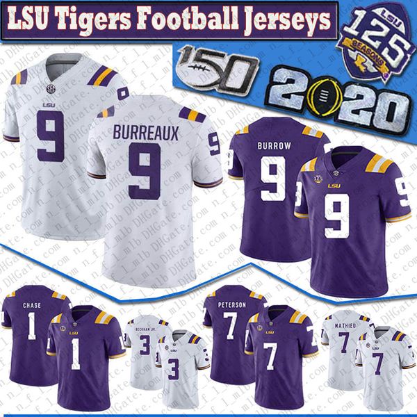 9 joe burrow & burreaux lsu tigers football jersey odell beckham jr. grant delpit tyrann mathieu patrick peterson fournette chase fulton, Black;red
9 joe burrow & burreaux lsu tigers football jersey odell beckham jr. grant delpit tyrann mathieu patrick peterson fournette chase fulton, Black;red