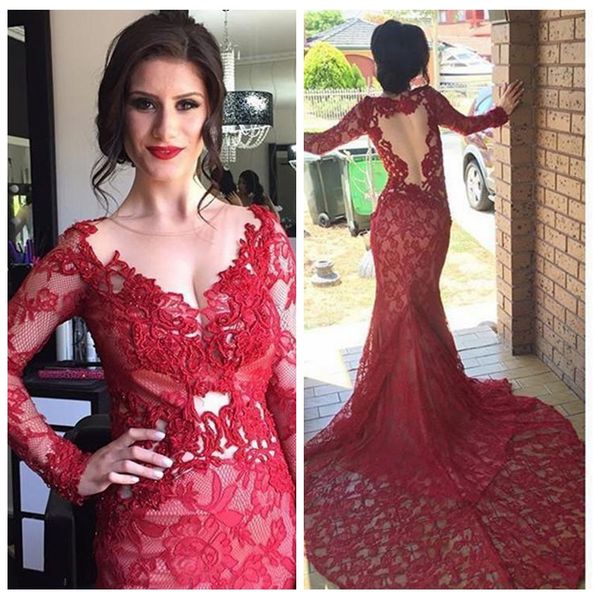 2019 sheer lace long sleeves slim mermaid prom dresses lace modest special occasion party gowns evening dress vestidos de festa customized, Black
2019 sheer lace long sleeves slim mermaid prom dresses lace modest special occasion party gowns evening dress vestidos de festa customized, Black