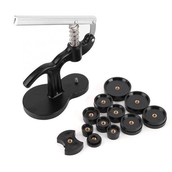 watch press tool watch back case cover press closer watchmaker presser repair tool with 12 dies black