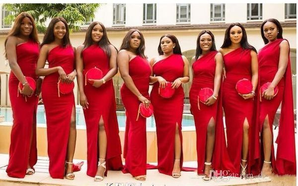 formal dresses arabic red mermaid bridesmaid dresses one shoulder side split floor length long wedding guest dress formal maid of honor gown, White;pink
formal dresses arabic red mermaid bridesmaid dresses one shoulder side split floor length long wedding guest dress formal maid of honor gown, White;pink
