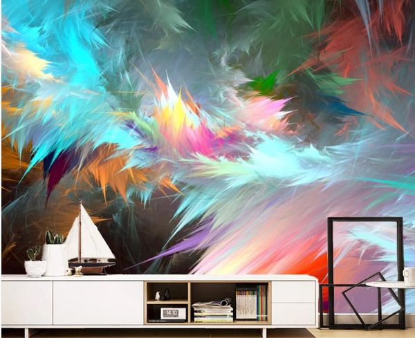 modern wallpaper for living room abstract art colorful feather line pattern three-dimensional background wall
modern wallpaper for living room abstract art colorful feather line pattern three-dimensional background wall