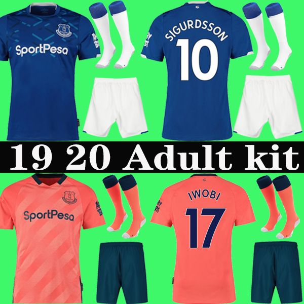 19 20 EVERTON soccer jersey 19 20 SIGURDSSON football shirt KEAN RICHARLISON ANDRé GOMES KEANE BERNARD WALCOTT CENK TOSUN DELPH Adult kit