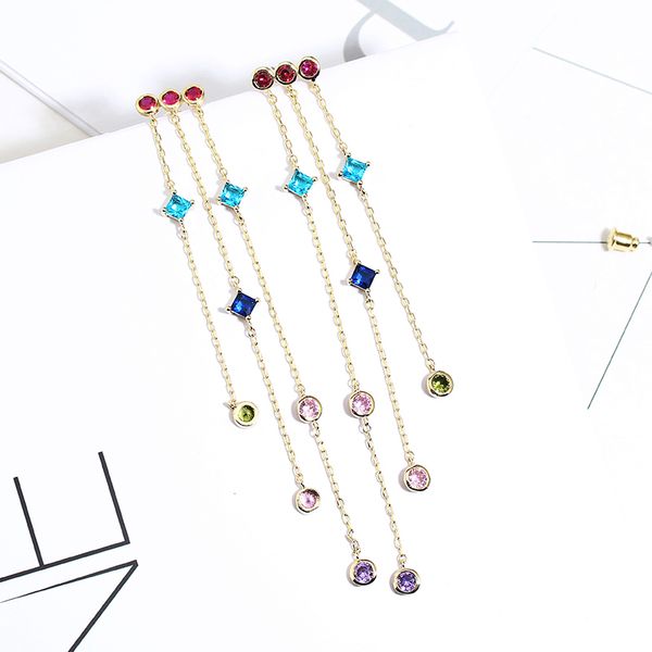 xiumeiyizu long tassel zircon earrings shining charming glory simple style crystal earrings gifts for ladies, Silver
xiumeiyizu long tassel zircon earrings shining charming glory simple style crystal earrings gifts for ladies, Silver