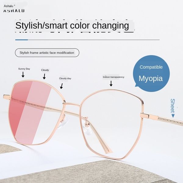 assalu 2020 trend gradient powder glasses large frame uv-proof light-sensitive color-changing plain glasses, Silver
assalu 2020 trend gradient powder glasses large frame uv-proof light-sensitive color-changing plain glasses, Silver