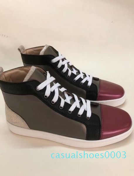 2019 new designer bottom is red studded spikes flats luxury shoe mens women party lovers genuine leather casual shoes sneakers 35-46l14 c03, Black
2019 new designer bottom is red studded spikes flats luxury shoe mens women party lovers genuine leather casual shoes sneakers 35-46l14 c03, Black