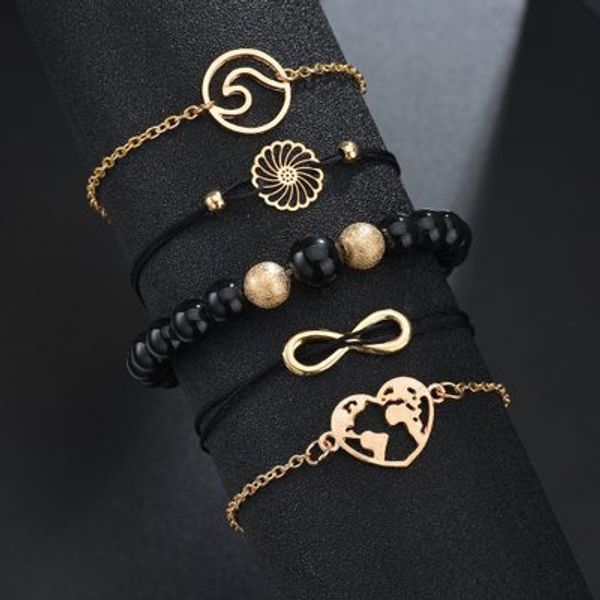5pcs/set vintage turtle heart map charm bracelets set for women new design stone beads infinite bracelet boho jewelry bb81, Golden;silver
5pcs/set vintage turtle heart map charm bracelets set for women new design stone beads infinite bracelet boho jewelry bb81, Golden;silver