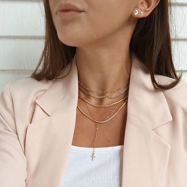 new 2020 boho fashion pendant necklaces for women vintage gold crystal cross snake chain necklace multilayer female jewelry gift, Silver
new 2020 boho fashion pendant necklaces for women vintage gold crystal cross snake chain necklace multilayer female jewelry gift, Silver