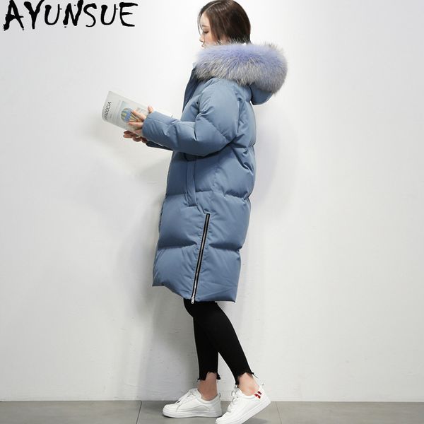 ayusnue 2019 women's winter down jacket woman hooded long puffer 90% white duck down coat women real raccoon fur collar korean, Black
ayusnue 2019 women's winter down jacket woman hooded long puffer 90% white duck down coat women real raccoon fur collar korean, Black