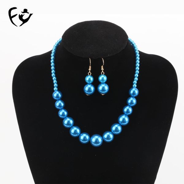 european and american fashion new eight-color simple imitation pearl earrings necklace set ladies wedding wedding gifts, Golden;silver
european and american fashion new eight-color simple imitation pearl earrings necklace set ladies wedding wedding gifts, Golden;silver