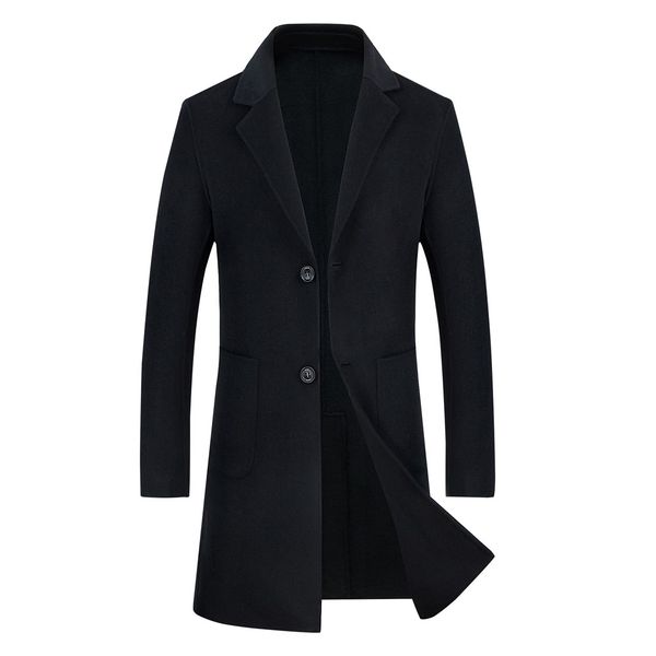 business long slim overcoat jacket winter wool jacket men's high-quality wool coat casual slim men's long turn-down collar, Black
business long slim overcoat jacket winter wool jacket men's high-quality wool coat casual slim men's long turn-down collar, Black