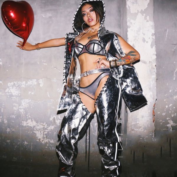 nightclub bar dj ds clothing silver reflective female singer stage performance costume + bra + shorts pants dl5664, Black;red
nightclub bar dj ds clothing silver reflective female singer stage performance costume + bra + shorts pants dl5664, Black;red