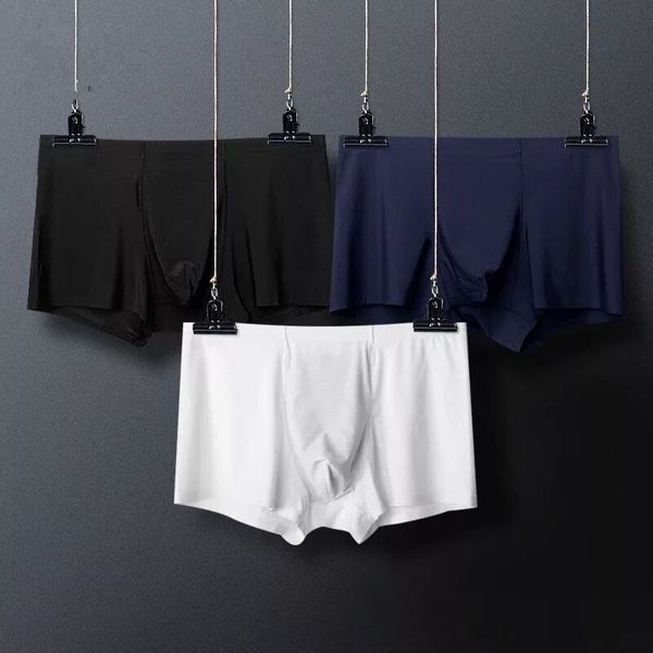 m7nbc moisture absorption and perspiration men's ice silk underwear one-piece traceless quick-drying boxer men's large size underw, Black;white 
m7nbc moisture absorption and perspiration men's ice silk underwear one-piece traceless quick-drying boxer men's large size underw, Black;white