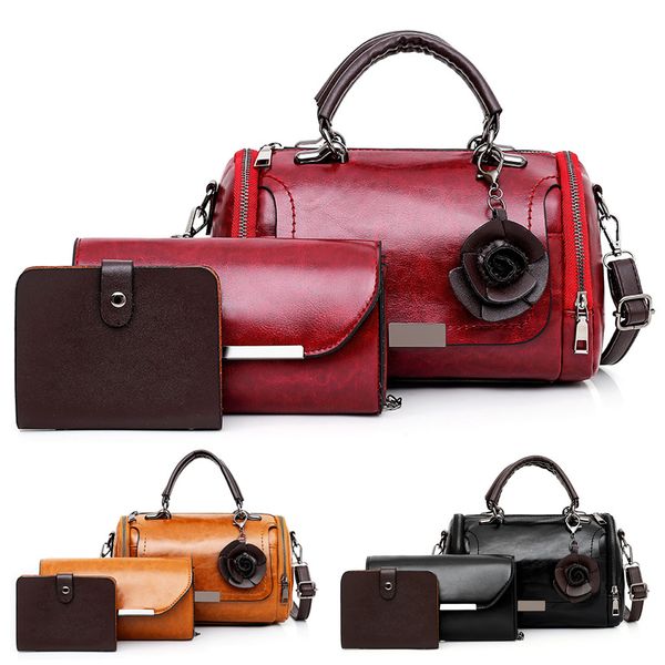 3pcs pu leather ladies bag casual retro flower shoulder bag large capacity wallet solid color crossbody bags card package
3pcs pu leather ladies bag casual retro flower shoulder bag large capacity wallet solid color crossbody bags card package