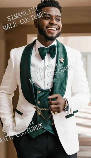 2020 men wedding tuxedos white floral green velvet double breasted vest shawl lapel groom suits men wedding dress man wear, Black;gray
2020 men wedding tuxedos white floral green velvet double breasted vest shawl lapel groom suits men wedding dress man wear, Black;gray