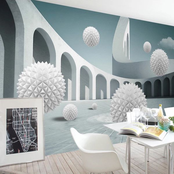 drop shipping custom p wallpaper 3d stereoscopic circle ball architectural space backdrop wall mural wallpapers home decor
drop shipping custom p wallpaper 3d stereoscopic circle ball architectural space backdrop wall mural wallpapers home decor