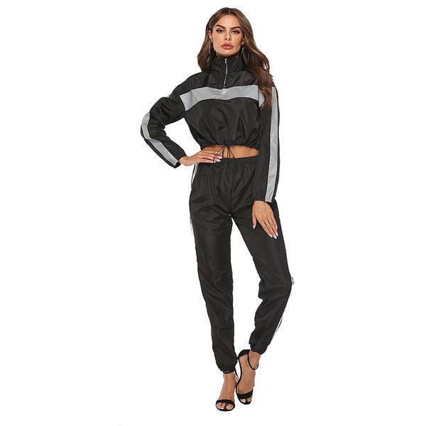 2019 new women's reflective jacket elastic drawstring set running outdoor sport coat long sleeve sports nightclub style, Black;red
2019 new women's reflective jacket elastic drawstring set running outdoor sport coat long sleeve sports nightclub style, Black;red