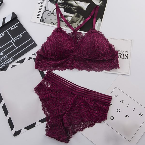 lace bra sets women seamless embroidery bralette wireless breathable underwear lingerie set, Red;black
lace bra sets women seamless embroidery bralette wireless breathable underwear lingerie set, Red;black