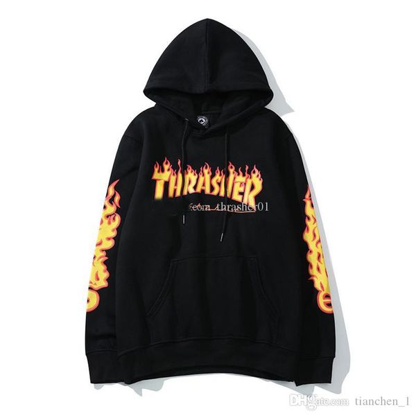 2018 19ss thrasher mens designer hoodies fashion men women casual jacket mens autumn hooded hoodie loose sweatshirt 3 colors, Black
2018 19ss thrasher mens designer hoodies fashion men women casual jacket mens autumn hooded hoodie loose sweatshirt 3 colors, Black