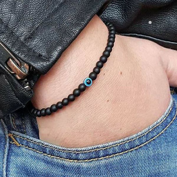 fashion men boys bangle bracelets evil eye polish stones beads handmade bracelet, Black
fashion men boys bangle bracelets evil eye polish stones beads handmade bracelet, Black