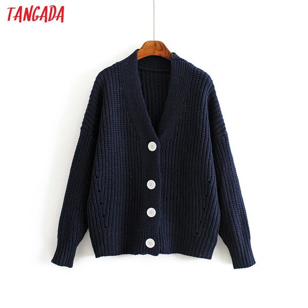 tangada women elegant solid cardigan sweater long sleeve buttons office lady knit sweaters basic black sweater ah67, White
tangada women elegant solid cardigan sweater long sleeve buttons office lady knit sweaters basic black sweater ah67, White
