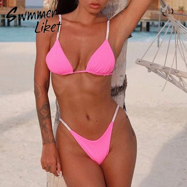 rhinestone bikini set 2020 pink swimsuit female bathers bathing suit high cut swimwear women micro bikini summer bathers, White;black
rhinestone bikini set 2020 pink swimsuit female bathers bathing suit high cut swimwear women micro bikini summer bathers, White;black
