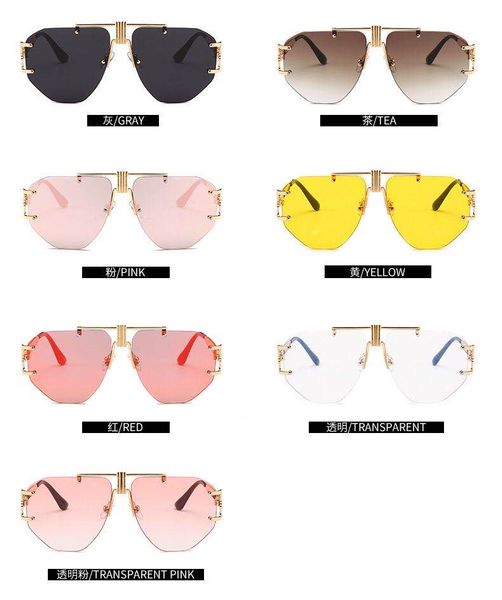 fashion retro luxury designer modern punk steam mirror multi-color men's sunglasses aviator sunglasses with box, White;black
fashion retro luxury designer modern punk steam mirror multi-color men's sunglasses aviator sunglasses with box, White;black