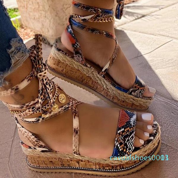 new wedges heels fashion 2020 big size 43 wholesale shoelaces snake printed summer ins shoes women sandals, Black
new wedges heels fashion 2020 big size 43 wholesale shoelaces snake printed summer ins shoes women sandals, Black