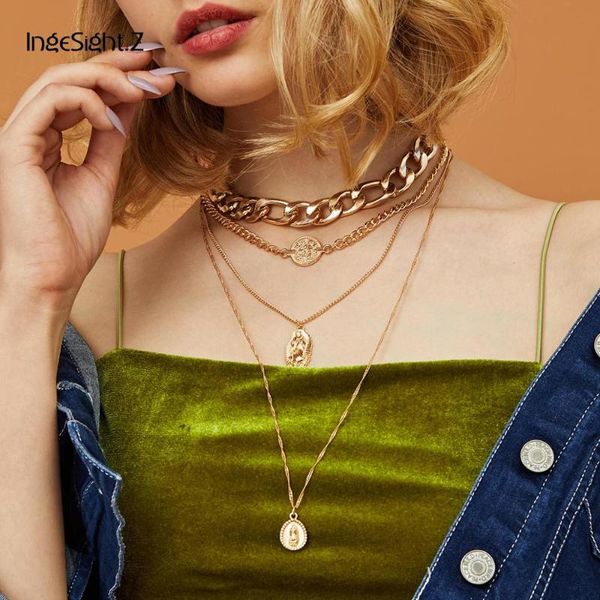 ingesight.z 3pcs/set multi layer curb cuban thick choker necklace catholic virgin mary carved coin pendant necklace jewelry gift, Silver
ingesight.z 3pcs/set multi layer curb cuban thick choker necklace catholic virgin mary carved coin pendant necklace jewelry gift, Silver