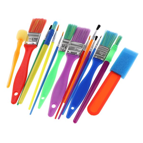 15 pieces assorted painting brushes set for kids students diy creative art crafts, plastic, easy to clean sponge brush
15 pieces assorted painting brushes set for kids students diy creative art crafts, plastic, easy to clean sponge brush