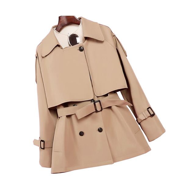 2020 spring autumn short trench coat women fashion double breasted khaki windbreaker casual outerwear coat 3170, Tan;black
2020 spring autumn short trench coat women fashion double breasted khaki windbreaker casual outerwear coat 3170, Tan;black