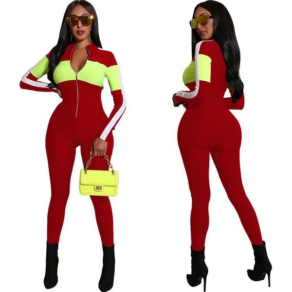 women's jumpsuits & rompers apparel solid patchwork zipper front sheath sports style high womens fashion clothing sexy, Black;white
women's jumpsuits & rompers apparel solid patchwork zipper front sheath sports style high womens fashion clothing sexy, Black;white