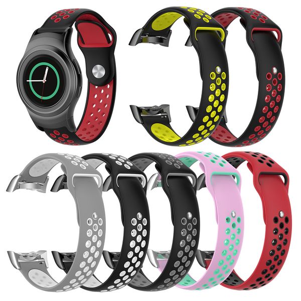 behua band for samsung gear s2 r720 smartwatch strap replacement silicone sport watchband straps smart wristband with connectors, Black;brown
behua band for samsung gear s2 r720 smartwatch strap replacement silicone sport watchband straps smart wristband with connectors, Black;brown